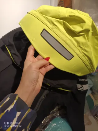 Chaqueta náutica Tribord hombre negra y gris