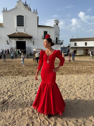 Traje de flamenca rojo