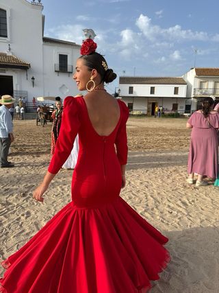 Traje de flamenca rojo