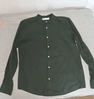 Camisa Zara verde talla M