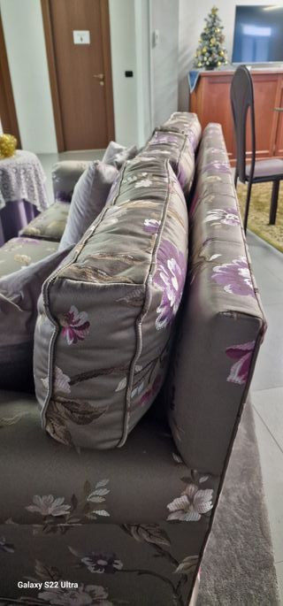 Divano De Padova Classico Tessuto Floreale