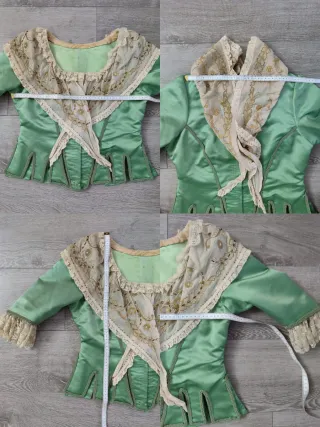 Traje de fallera oro y verde