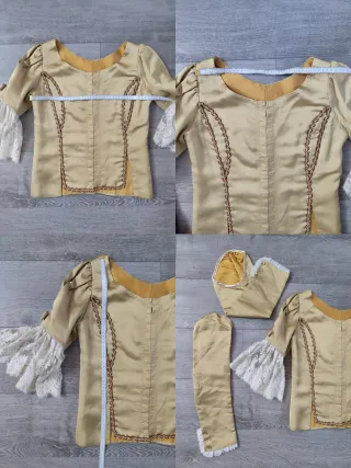 Traje de fallera oro y verde