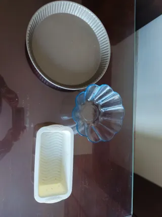 Bandejas para tartas cerámica, cristal, silicona