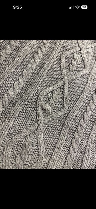 Jersey corto ochos gris trenzado