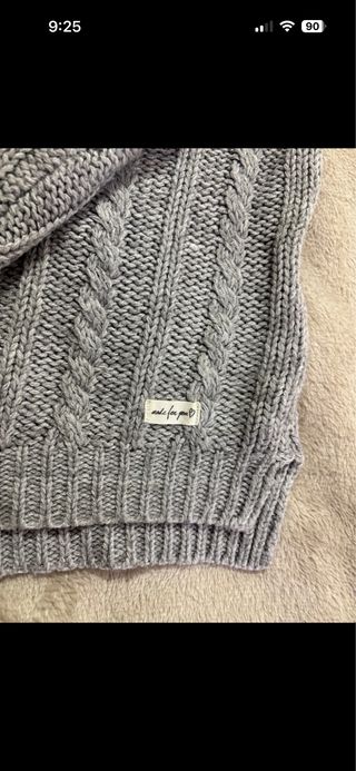 Jersey corto ochos gris trenzado