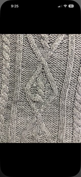 Jersey corto ochos gris trenzado