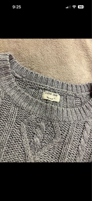 Jersey corto ochos gris trenzado