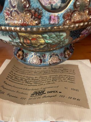 Juego Jarrones Chinos Satsuma Porcelana