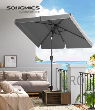 Sombrilla rectangular para balcón - Songmics