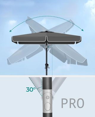Sombrilla rectangular para balcón - Songmics