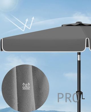 Sombrilla rectangular para balcón - Songmics