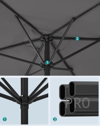 Sombrilla rectangular para balcón - Songmics