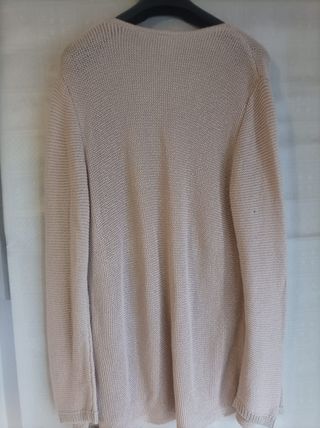 Cardigan beige traforato taglia L