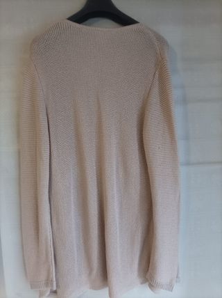 Cardigan beige traforato taglia L