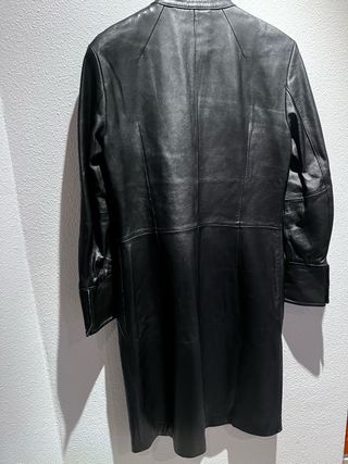 Abrigo de piel Mango negro