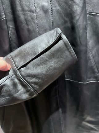 Abrigo de piel Mango negro