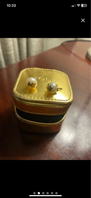 Pendientes perlas y oro TOUS