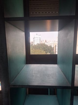 Estantería Librería Madera Azul Teal