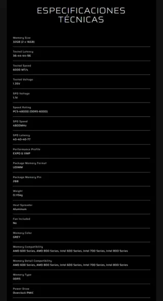 Memoria DDR5 (precintado + factura)