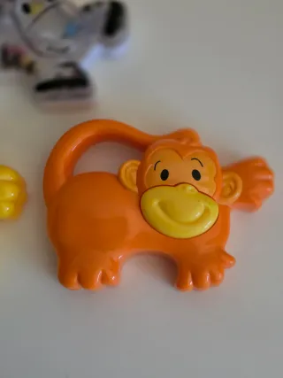 Lote 3 Juguetes Bebé: León, Mono, Cebra