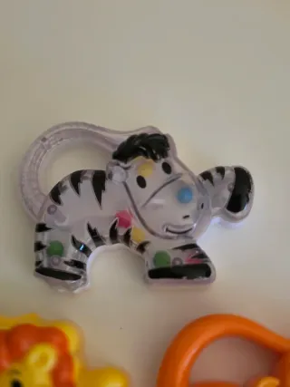 Lote 3 Juguetes Bebé: León, Mono, Cebra