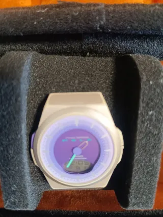 Reloj Casio Analógico Digital Morado