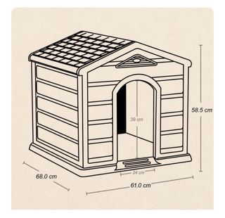 Caseta para perro de plástico