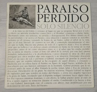 Vinilo Paraiso Perdido - Solo Silencio