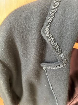 Chaqueta de paño negra,  mujer