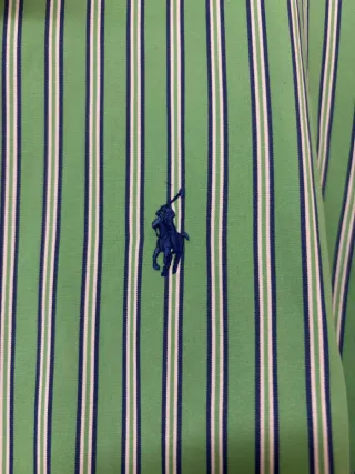 Camisa Polo Ralph Lauren Verde Rayas Talla M