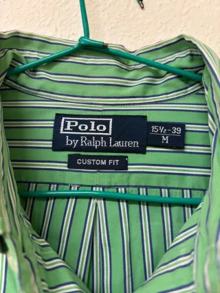 Camisa Polo Ralph Lauren Verde Rayas Talla M