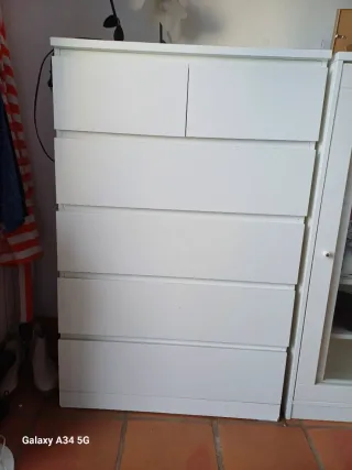 Cómoda blanca 6 cajones Ikea
