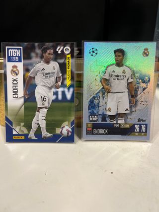2 Cromos Endrick Megacracks Panini y Topps