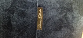 Coppia Pouf Rotondi Blu e Profilo ramato