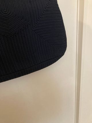 Borsetta vintage blu con dettagli oro