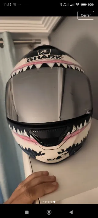 Casco Shark Edición White Shark talla M