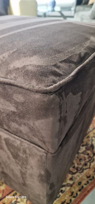 Coppia pouf quadrati marroni