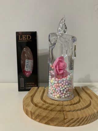 Candela LED Luminosa Cristallo