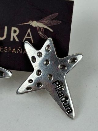 Pendientes Estrella Baño Plata