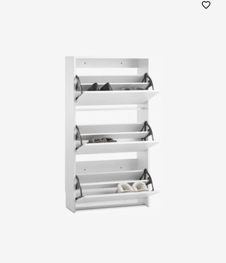 Zapatero blanco 3 puertas madera