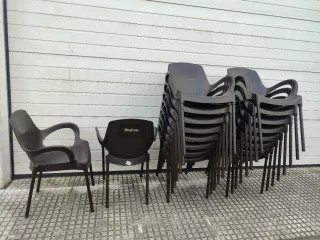 18 sedie da terrazza cioccolato