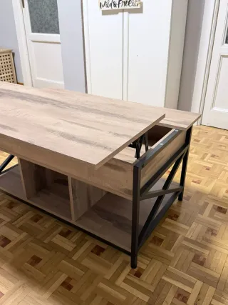 Base de cama con somier de madera