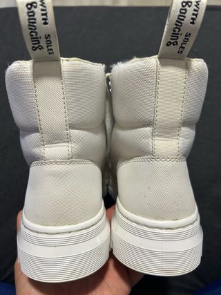 Botas Dr. Martens Combs All White 39 piel lona