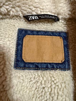 Cazadora Denim Zara Shearling Azul