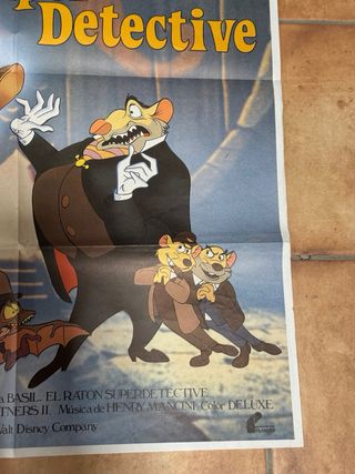 Cartel original Basil El Ratón Super Detective