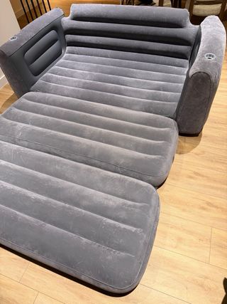 Sofá Cama Inflable 2 en 1 Gris
