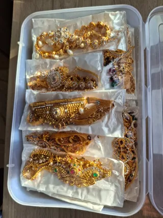 Lote Cinturones Joyas color Oro