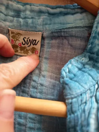 Blusón playero azul/turquesa talla única