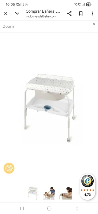 Bañera Jane con cambiador